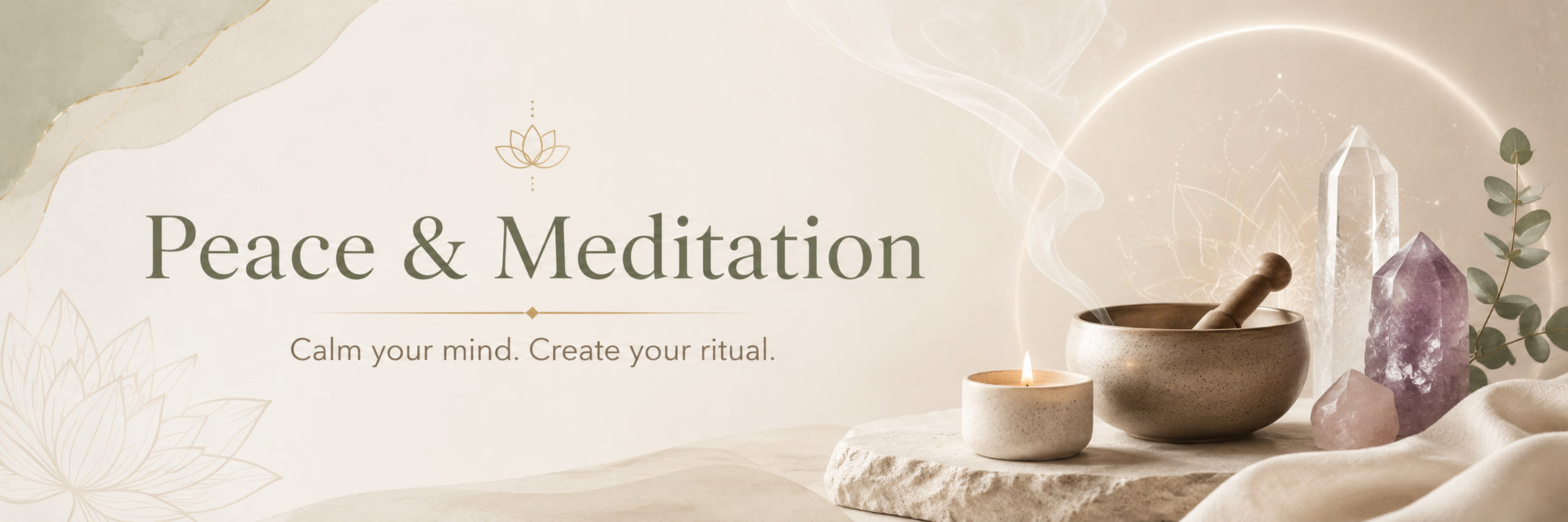 Peace & Meditation crystals collection banner
