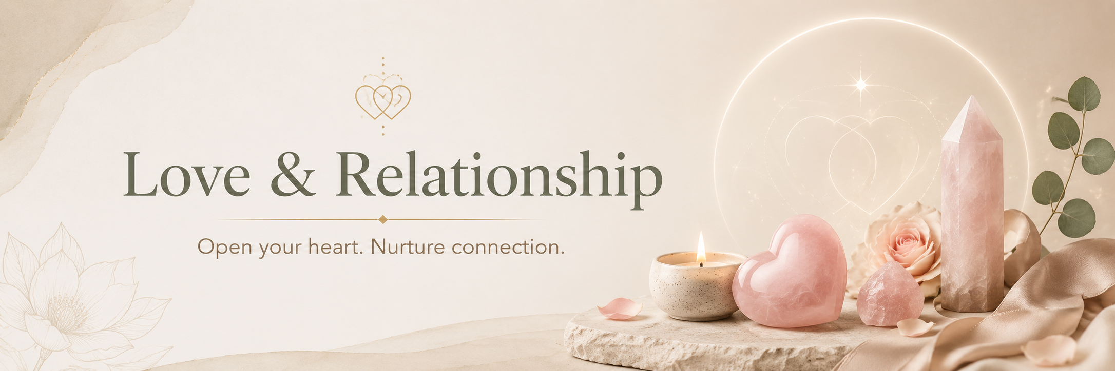 Love & Relationships crystals collection banner