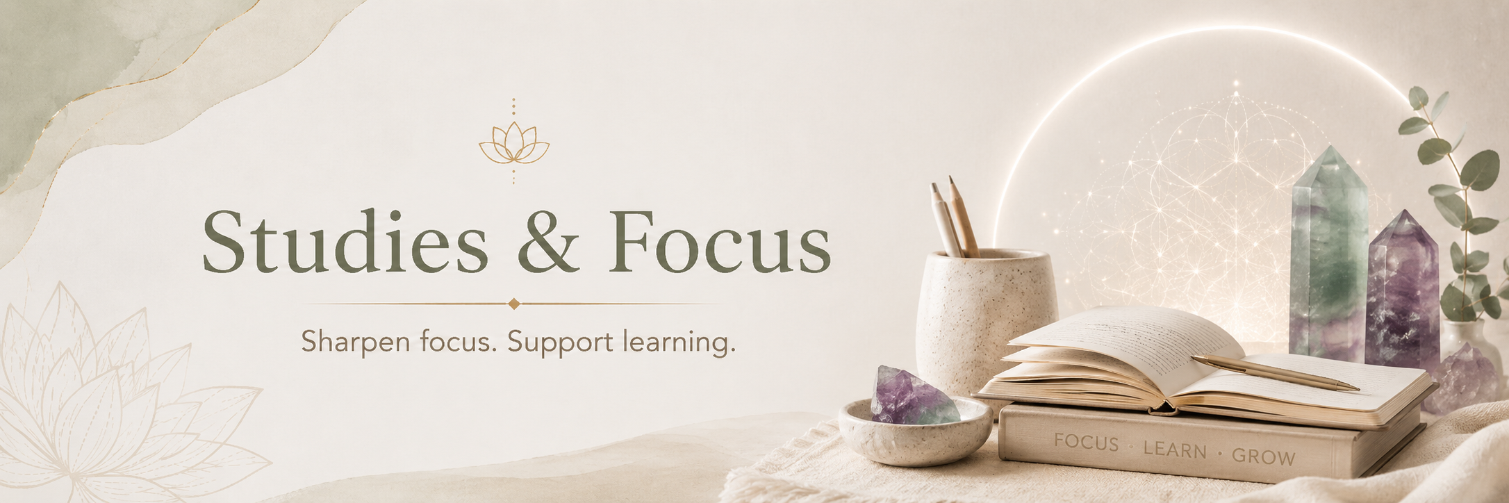 Studies & Focus crystals collection banner