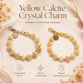 Heart Phone Charm – Yellow Calcite — crystal charm for positivity and self-confidence — Maayam India