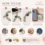 Maayam India Heart Phone Charm – Green Aventurine premium packaging