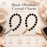 Heart Phone Charm – Black Obsidian — crystal charm for protection and grounding — Maayam India