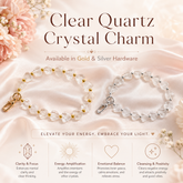 Heart Phone Charm – Clear Quartz — crystal charm for clarity and amplified intention — Maayam India