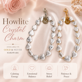 Heart Phone Charm – Howlite — crystal charm for calm and patience — Maayam India