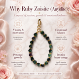 Maayam India Heart Phone Charm – Ruby Zoisite (Anyolite) premium packaging