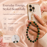 Heart Phone Charm – Ruby Zoisite (Anyolite) with genuine heart-shaped Ruby Zoisite — Maayam India
