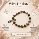 Heart Phone Charm – Unakite close-up detail of natural crystals — Maayam India