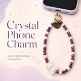 Grounded Intuition Phone Charm (Moonstone + Red Jasper + Amethyst)
