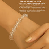 Natural Sphatik crystal bracelet close-up — Maayam India