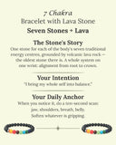 7 Chakra Bracelet with Lava Stone