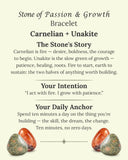 Stone of Passion & Growth Bracelet (Carnelian + Unakite)