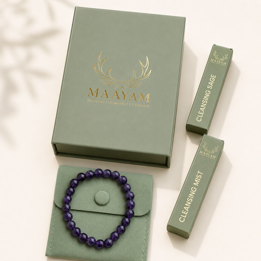 Amethyst healing bracelet for peace and stress relief — Maayam India