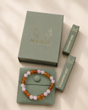 Rose Quartz and Carnelian bracelet for love and passion — Maayam India
