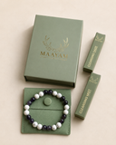 Amethyst and Howlite bracelet for sleep and anxiety relief — Maayam India