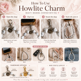 Heart Phone Charm – Howlite with genuine heart-shaped Howlite — Maayam India
