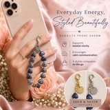 Heart Phone Charm – Sodalite with genuine heart-shaped Sodalite — Maayam India