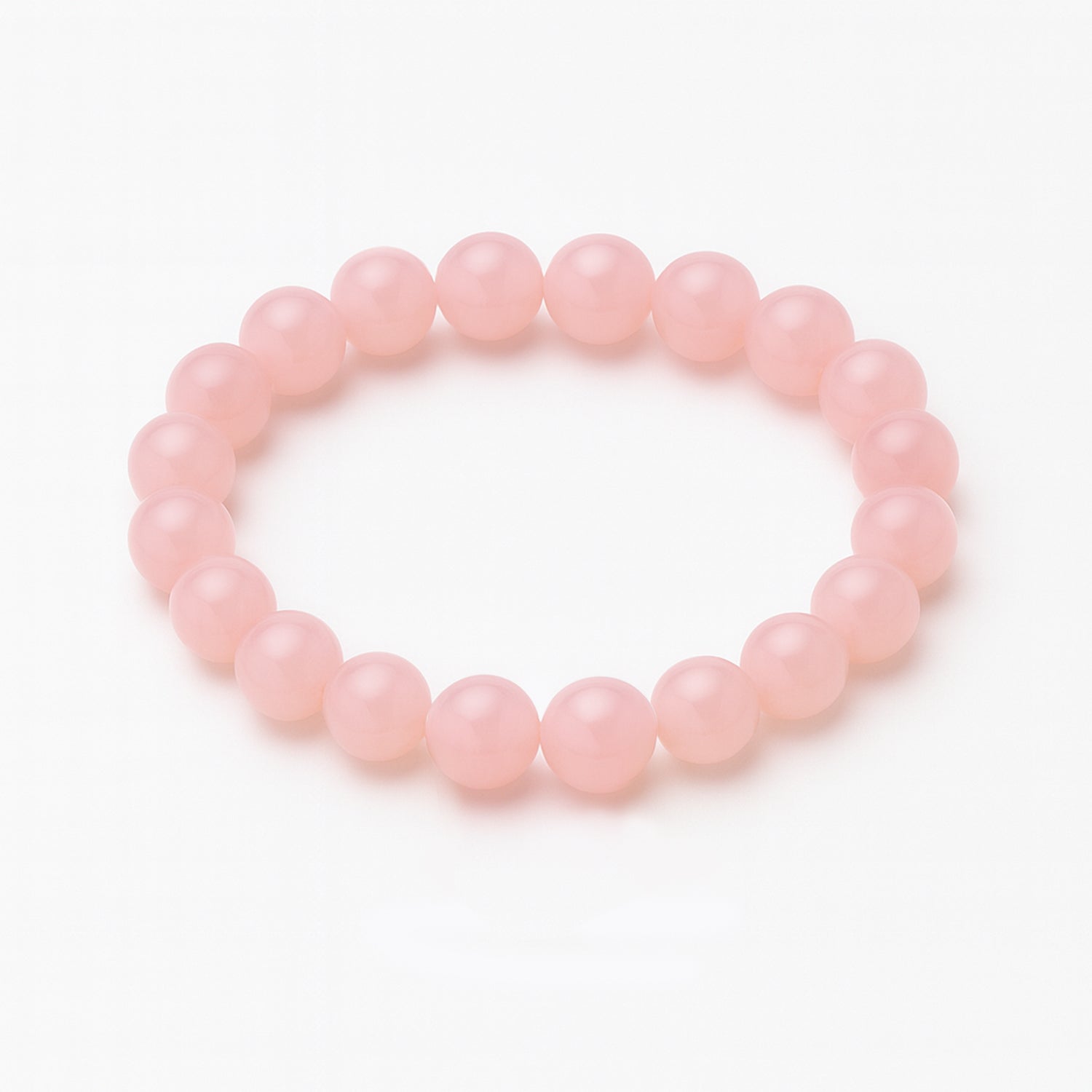 Natural Rose Quartz crystal bracelet close-up — Maayam India