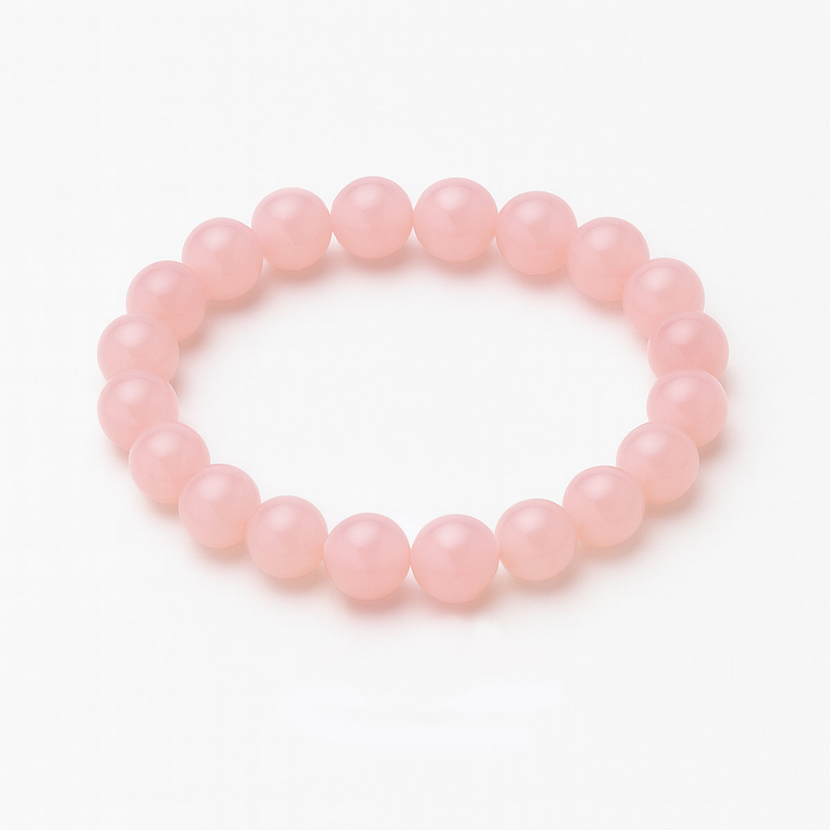 Natural Rose Quartz crystal bracelet close-up — Maayam India