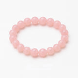 Natural Rose Quartz crystal bracelet close-up — Maayam India