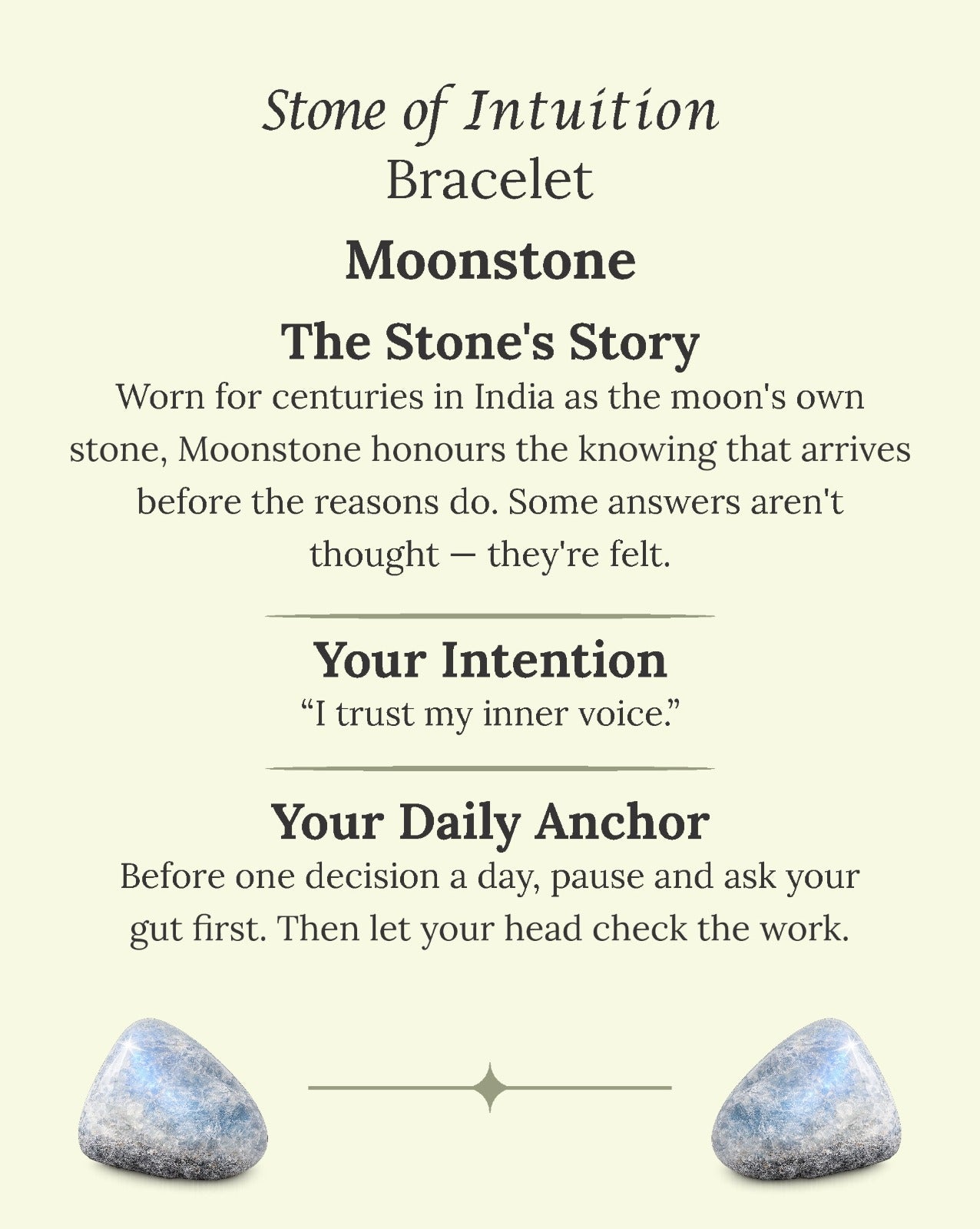 Stone of Intuition Bracelet (Moonstone)