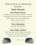 Stone of Focus & Harmony Bracelet (Multi Fluorite)