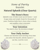 Stone of Purity Bracelet (Natural Sphatik / Clear Quartz)