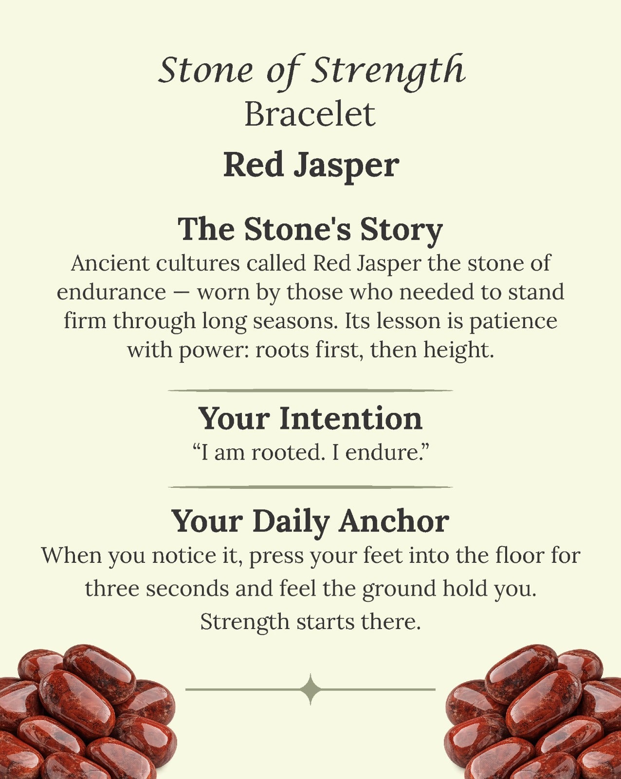 Stone of Strength Bracelet (Red Jasper)