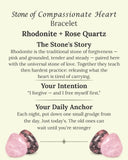 Stone of Compassionate Heart Bracelet (Rhodonite + Rose Quartz)