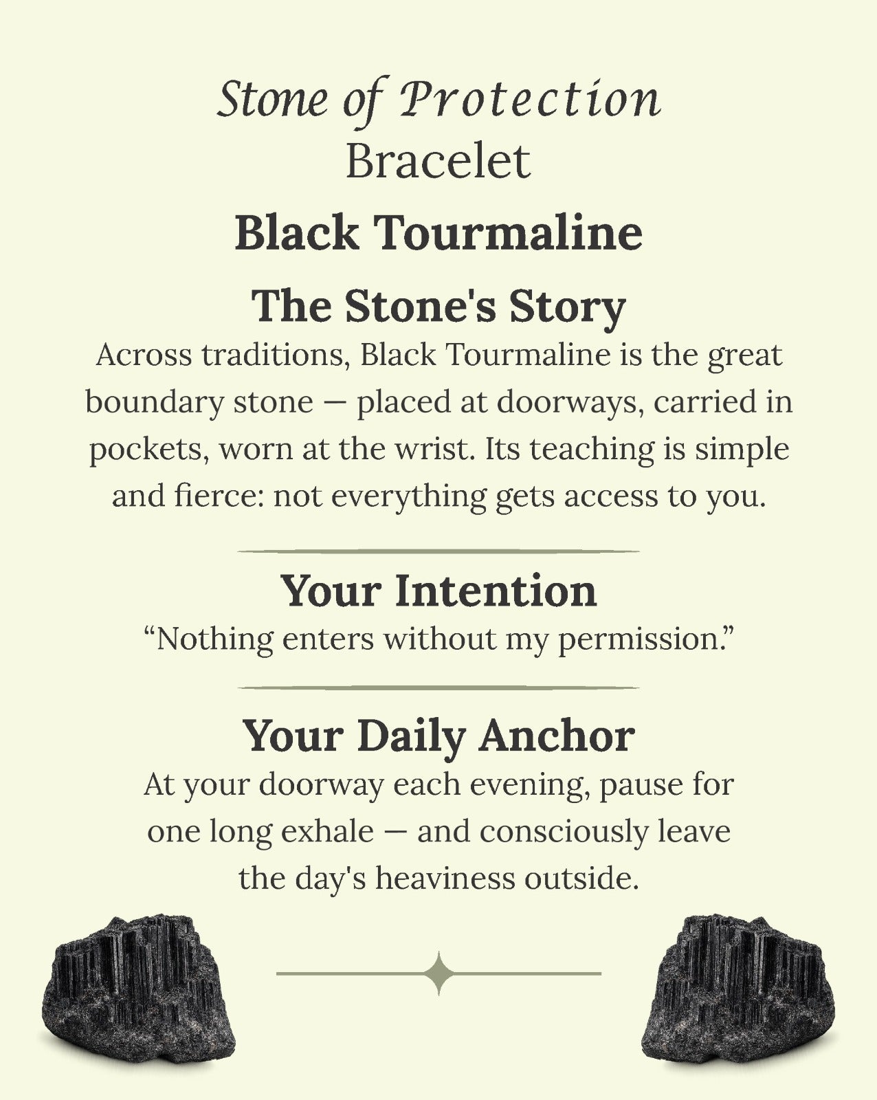Stone of Protection Bracelet (Black Tourmaline)