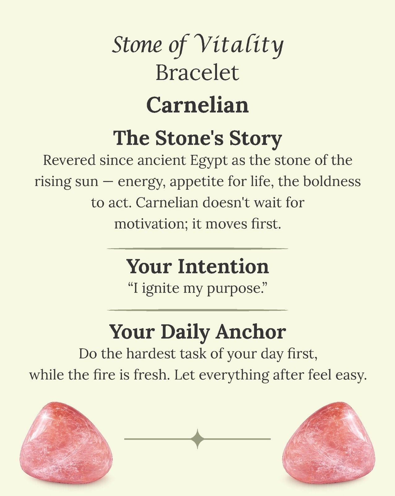 Stone of Vitality Bracelet (Carnelian)