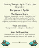 Stone of Prosperity & Protection Bracelet (Turquoise + Pyrite)