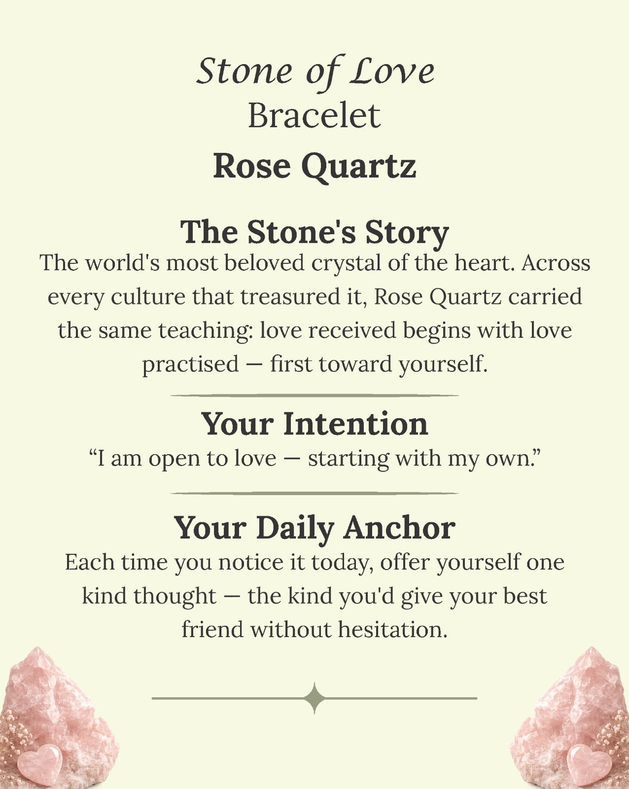 Stone of Love Bracelet (Rose Quartz)