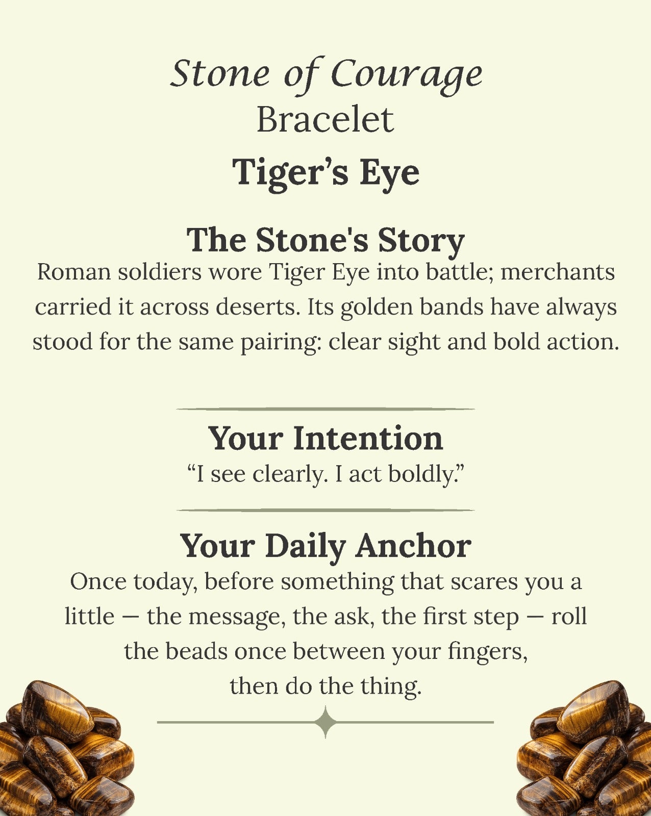 Stone of Courage Bracelet (Tiger Eye)